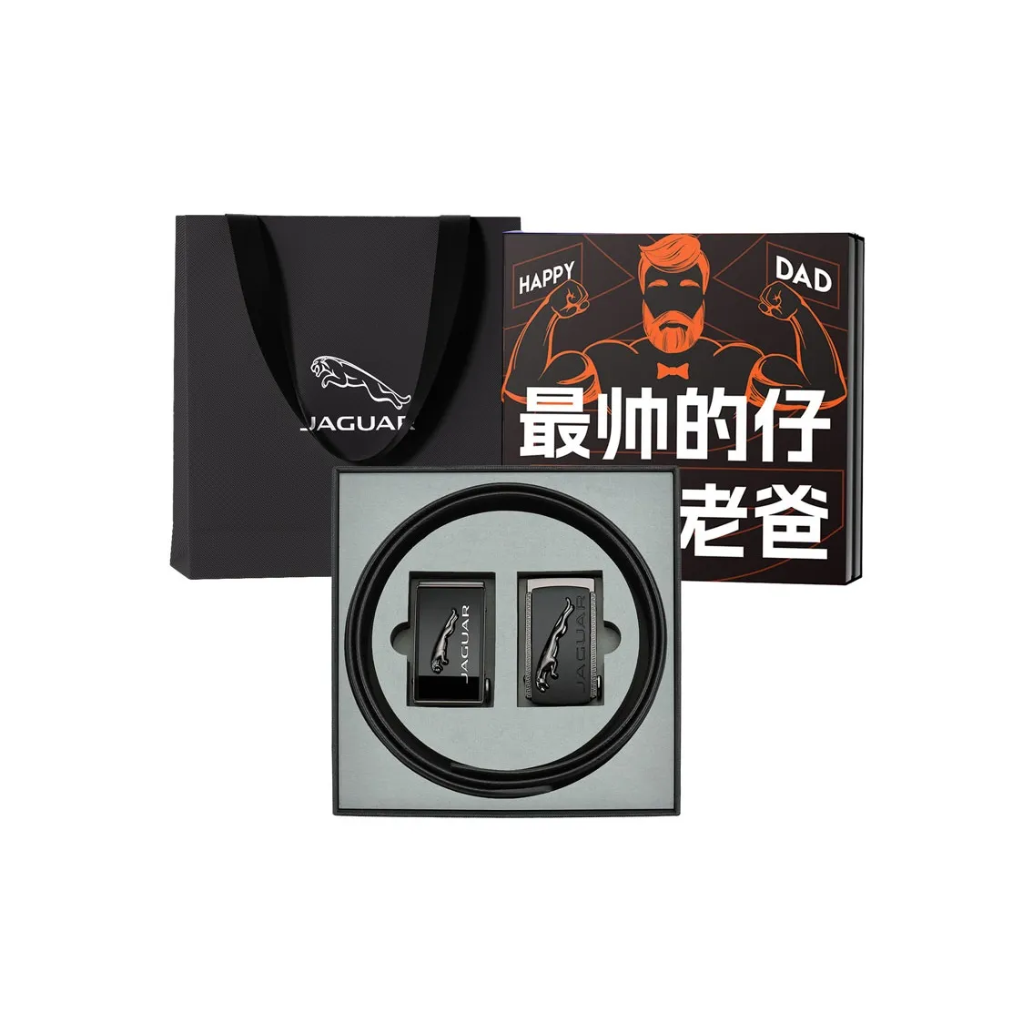 JAGUAR Ремни из натуральной коровьей кожи мужской черный ширина 3,5 см