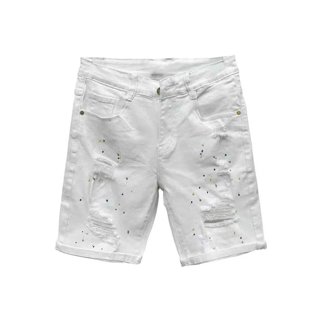 Zomuros Белые Унисекс Джинсовые Шорты