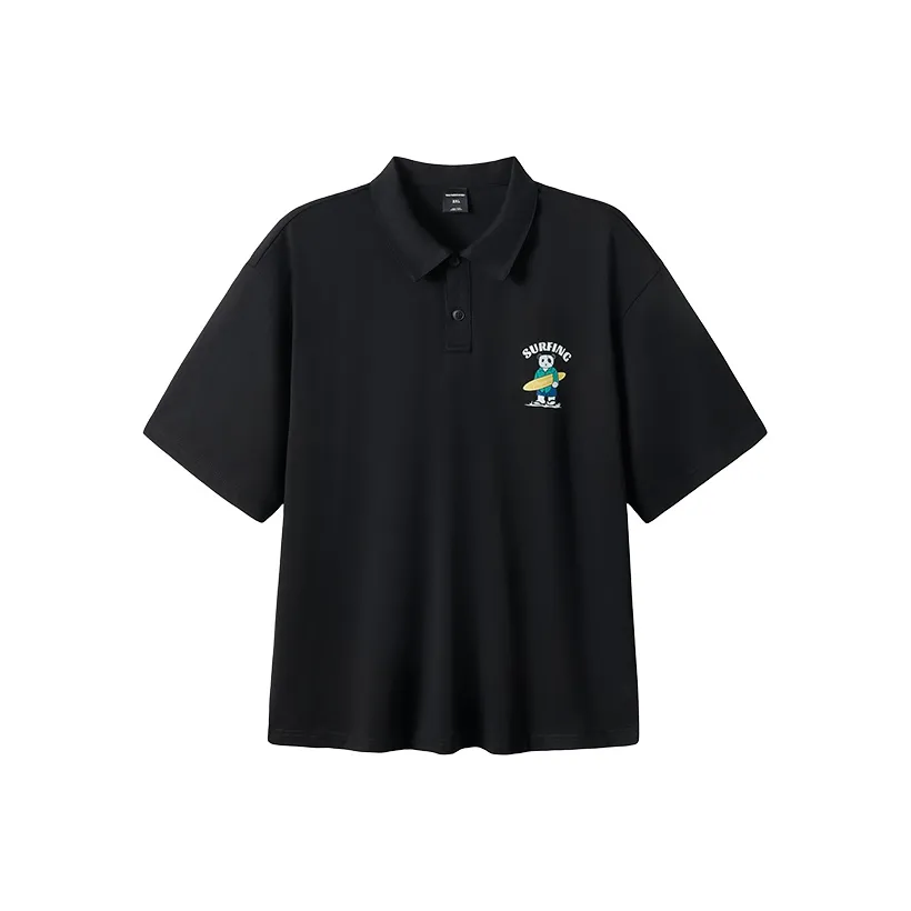 WAYNEXZAVIER Мужская черная поло рубашка