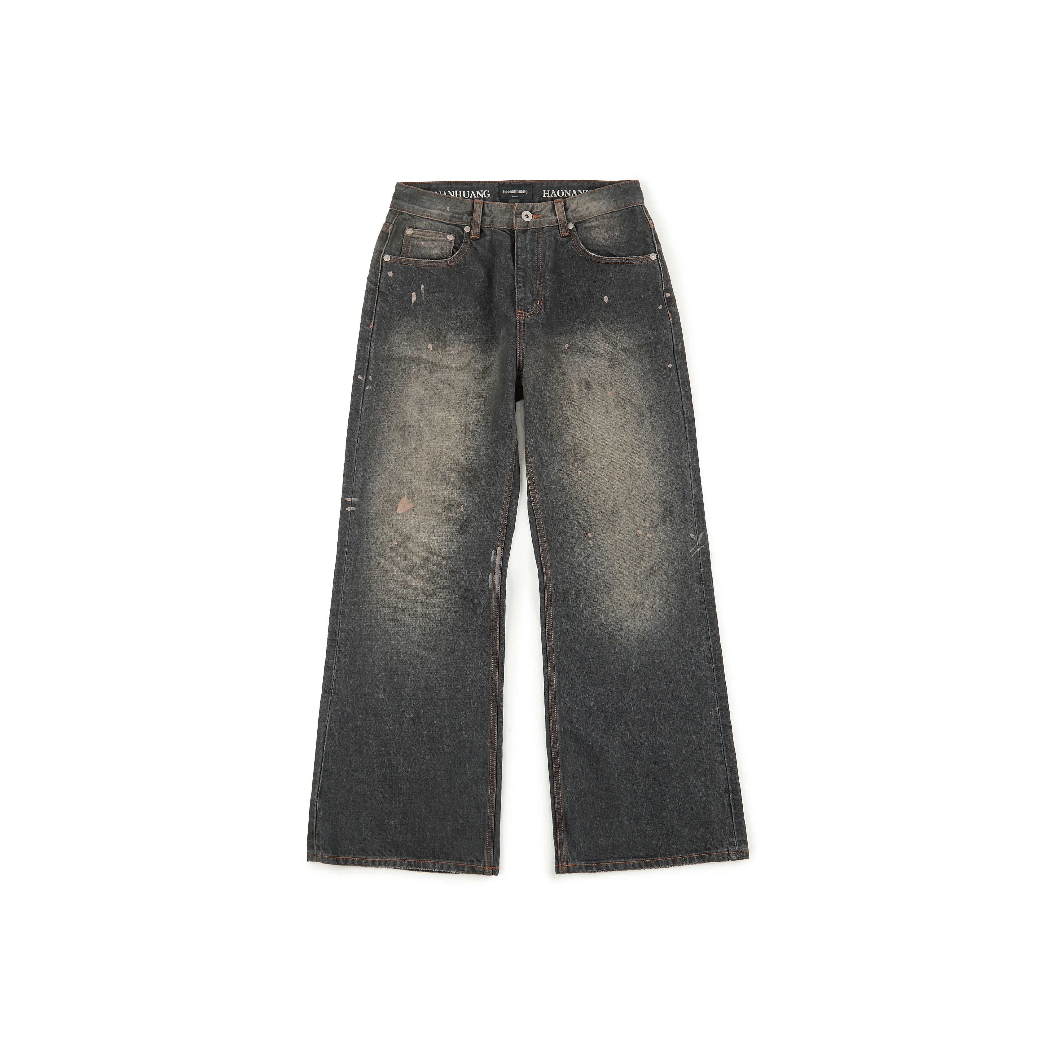 Haonanhuang Jeans Unisex Black Gray Color