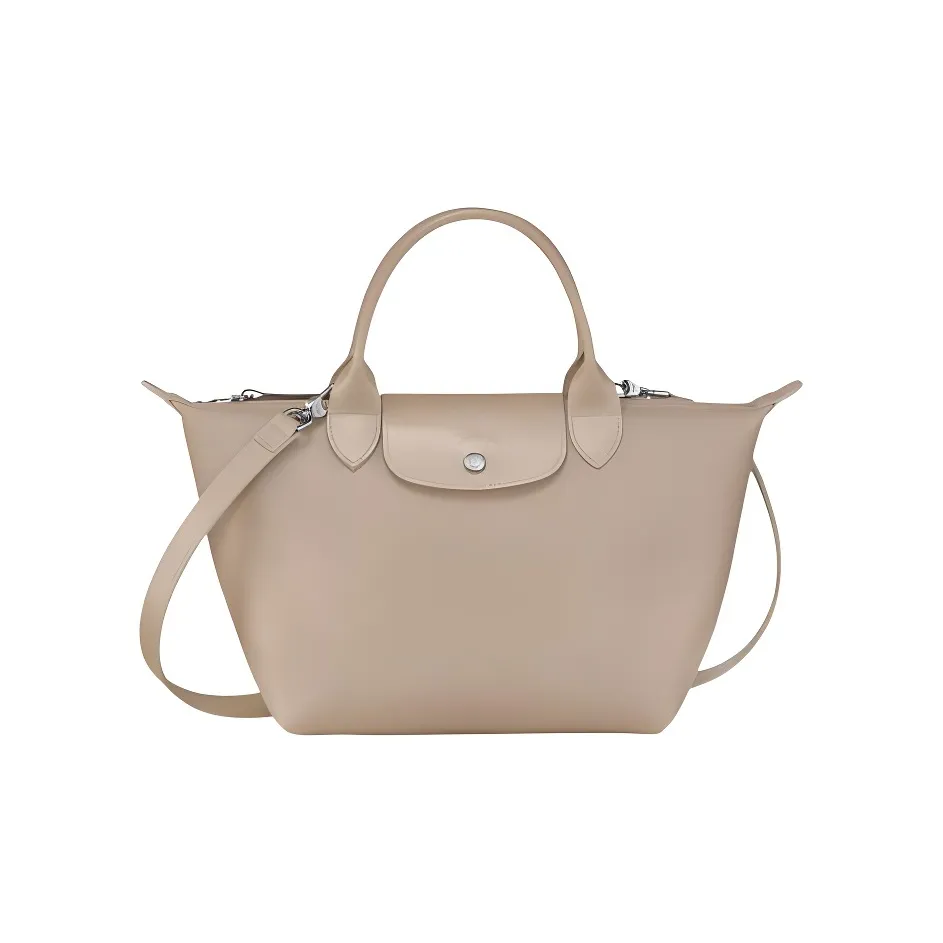 LONGCHAMP Le Pliage City Покрытый холст с кожаными вставками сумка через плечо маленькая сумка женская бежевая
