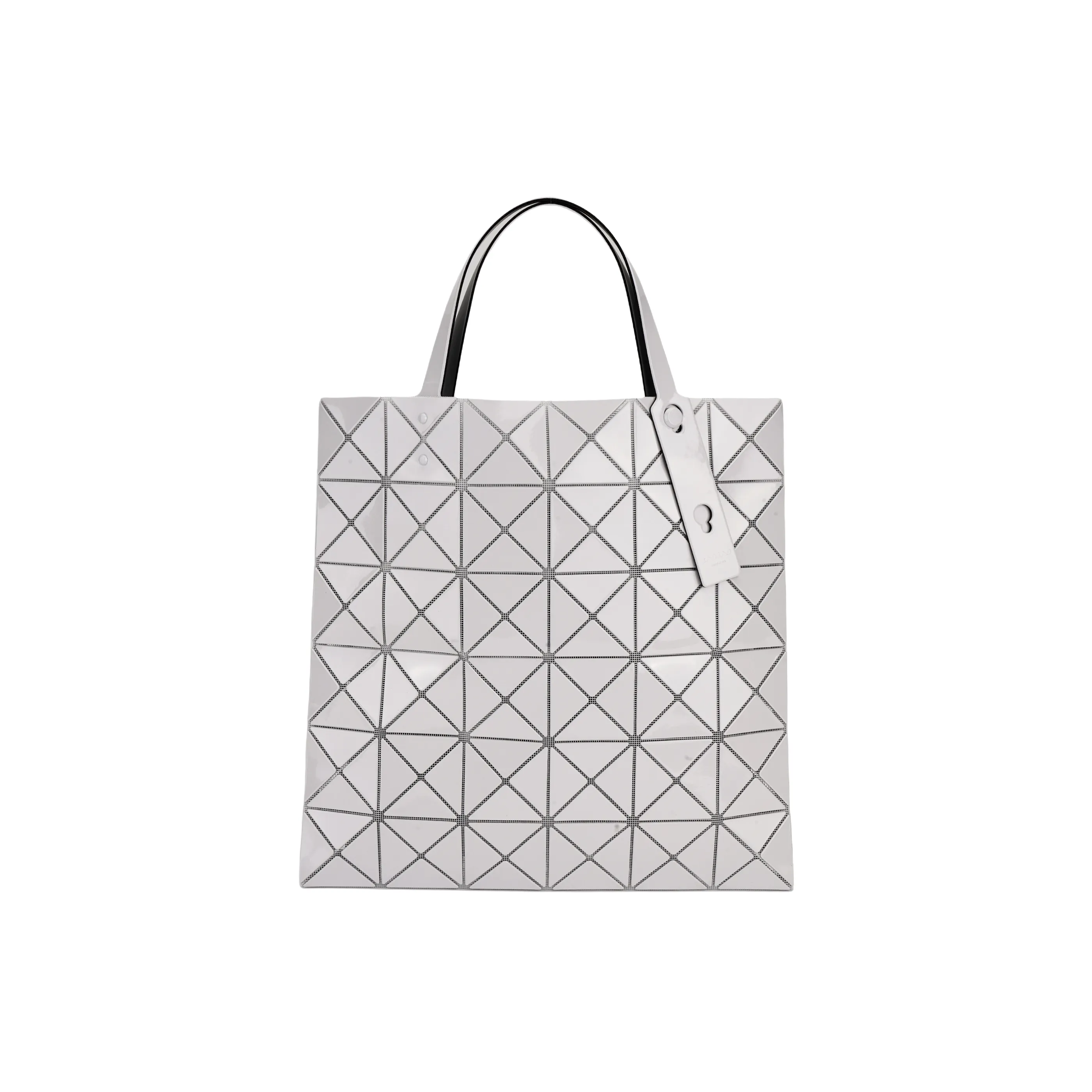 ISSEY MIYAKE PVC Resin Tote Bag, Shopping Bag, Handbag Women's Light Gray