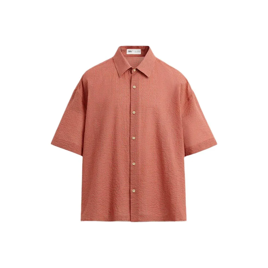 ZARA Red Men's Shirts ZARA Красные Мужские Рубашки