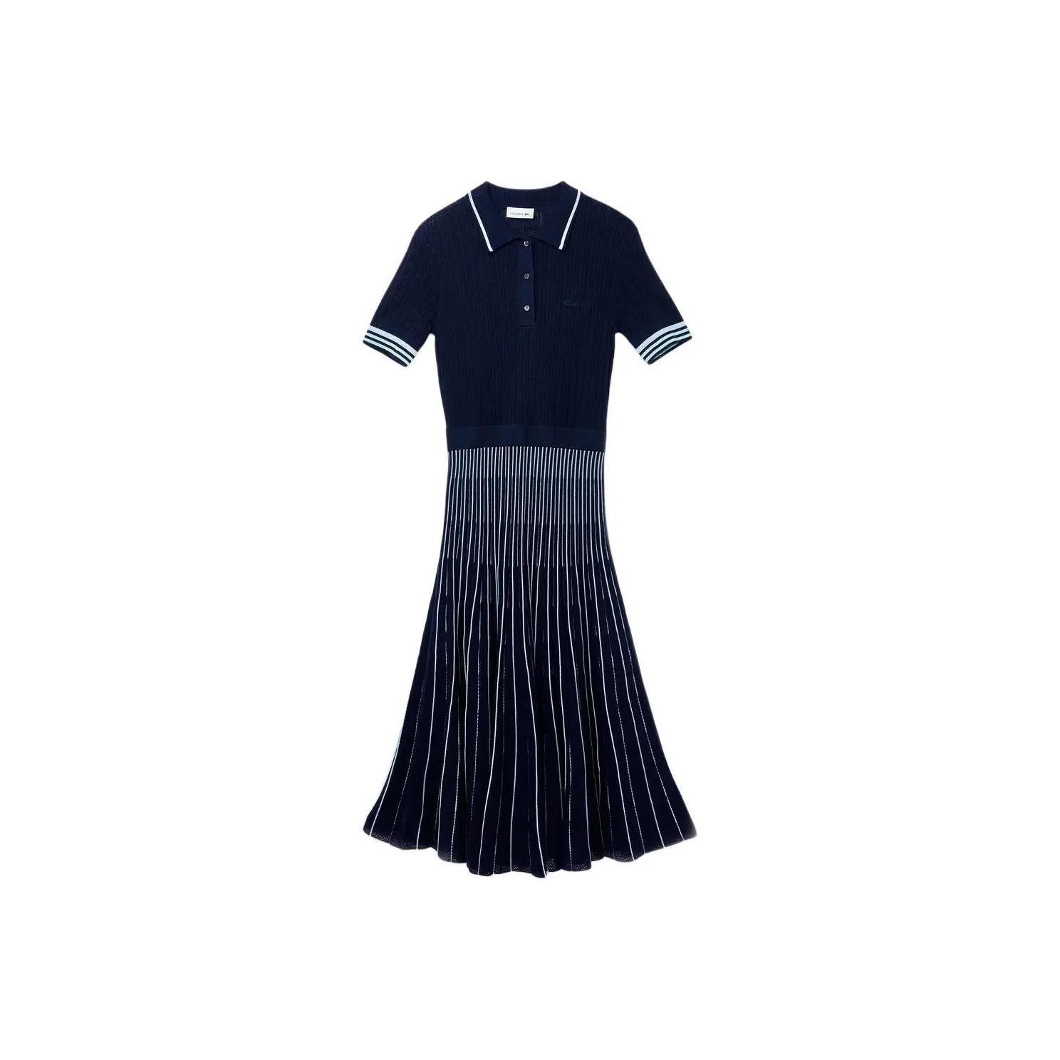 LACOSTE Collaboration Короткое платье с короткими рукавами женское морской синий