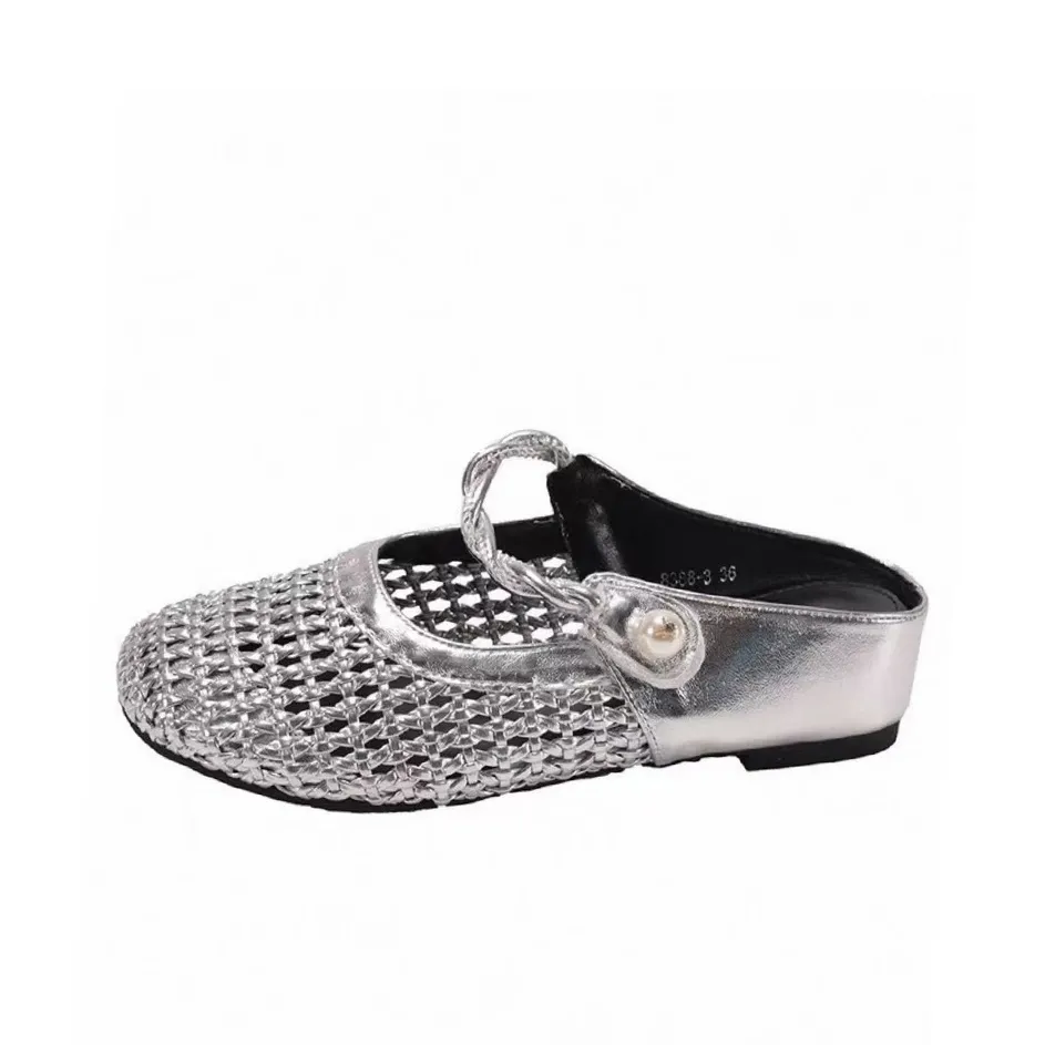 MADALLO Резиновая подошва вырезанные ткани вязаные устойчивые к запахам устойчивые к истиранию противоскользящие домашние тапочки женские