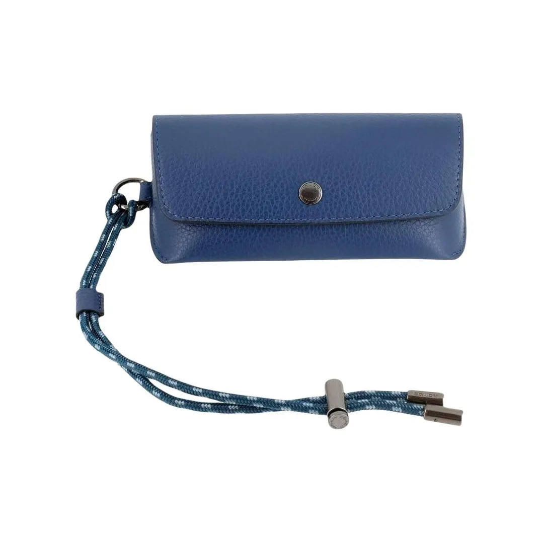 COACH Чехол для солнцезащитных очков Кожа Чехол для солнцезащитных очков Маленький Унисекс Королевский синий