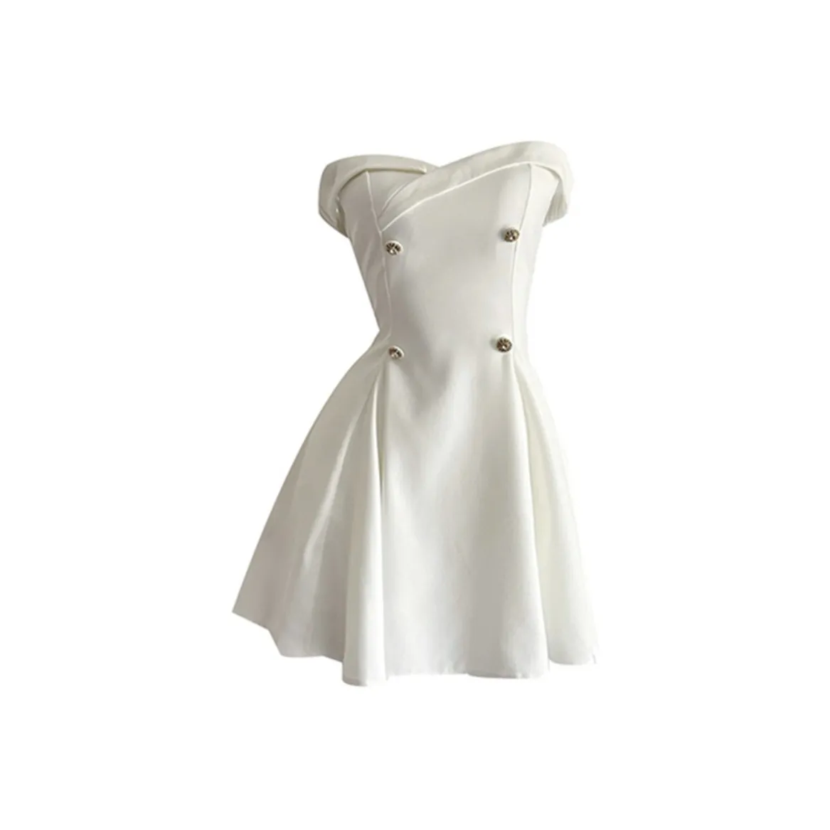 TSKIU Белые Женские Платья без рукавов