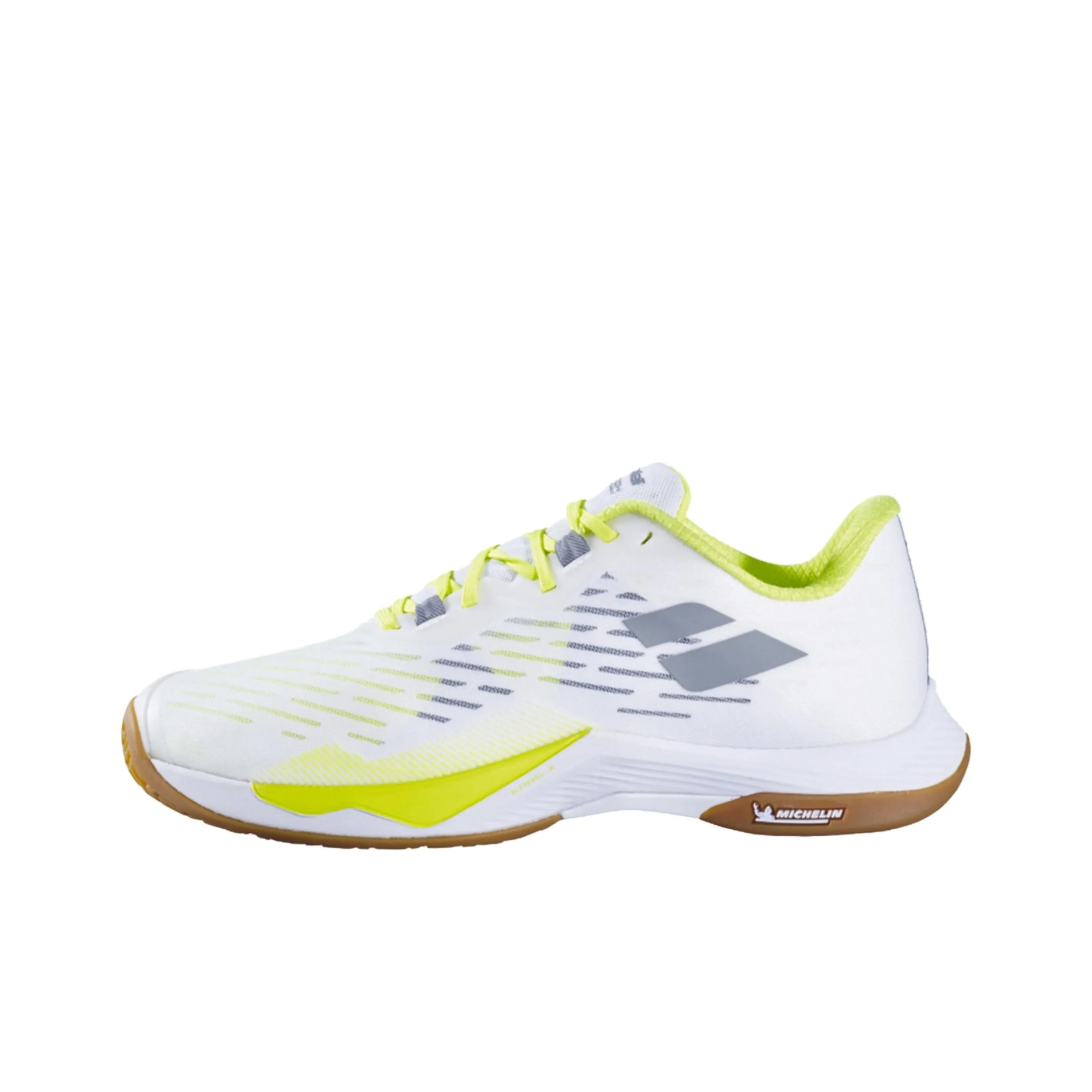 Babolat Дышащая и Легкая Низкая Обувь для Бадминтона Мужская Белая Желтая