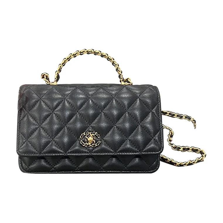 CHANEL WOC Sheepskin Handbag, Shoulder Bag, Crossbody Bag Mini Women's Black