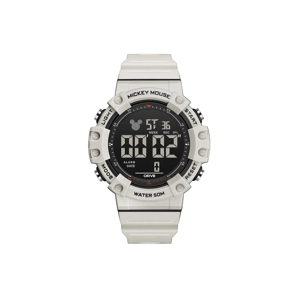 Disney Mickey Series Наручные часы Электронный механизм TPU ремешок Черный циферблат Унисекс