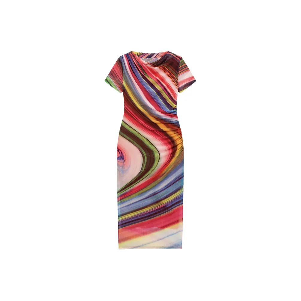 Desigual Короткое Платье с Короткими Рукавами Женское