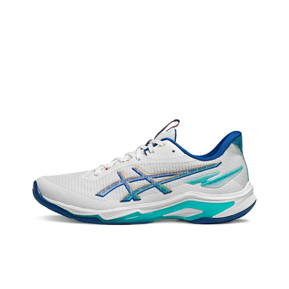 Asics Netburner Ballistic FF Low Топ Кроссовки для тренировок Унисекс Белый Синий