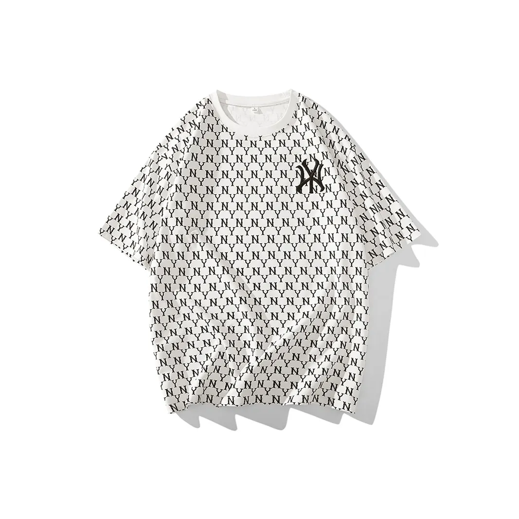 AWAO Свободный крой большой размер повседневная короткая рукавная футболка унисекс