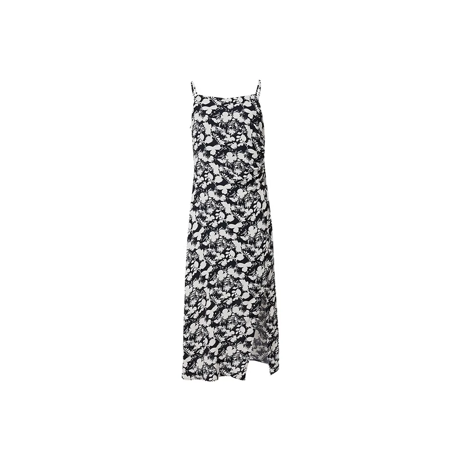 Hopeshow Черный с Цветочным узором 658 Женские Слиплатья