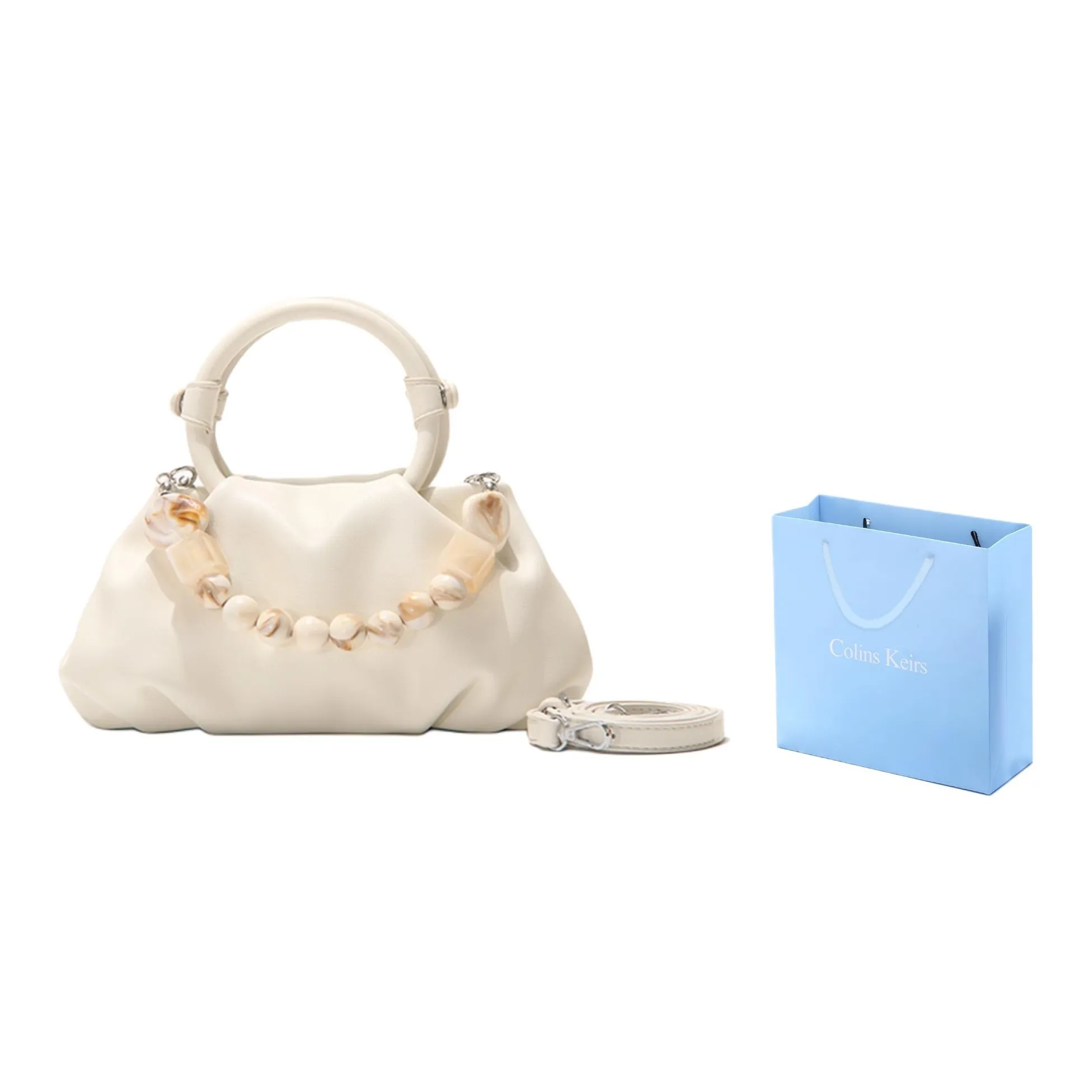 COLINS KEIRS Синтетическая кожа Fashion Business Повседневный Work Одно плечо Сумка через плечо Сумка Обычный Женский Экрю