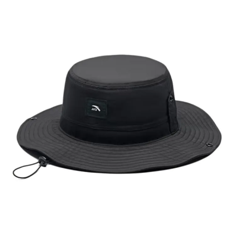 ANTA Outdoor Collection Double Line Grid Bucket Hats Unisex Основной черный