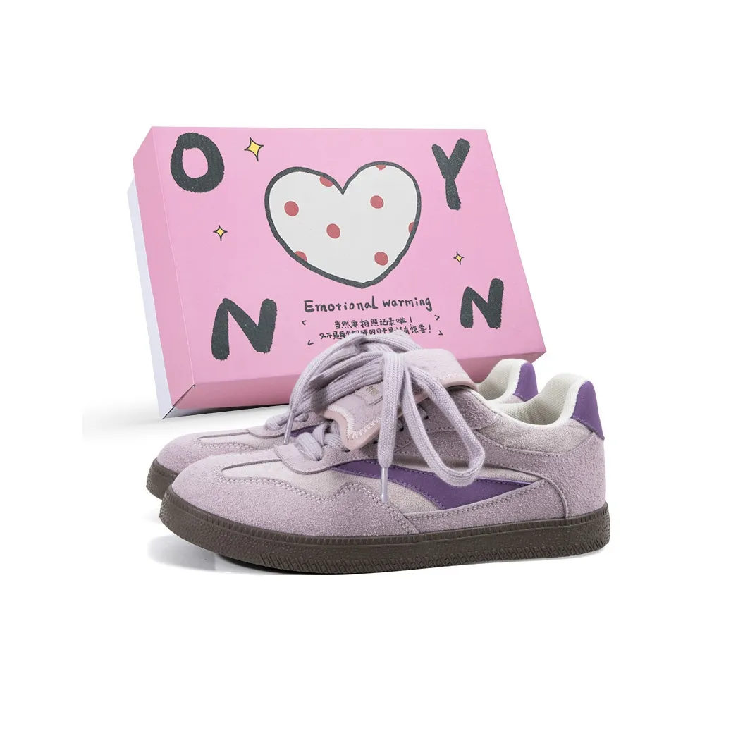 OYNN New Freshman Series Немецкие армейские кроссовки Низкий топ Фиолетовый Коробка Женские