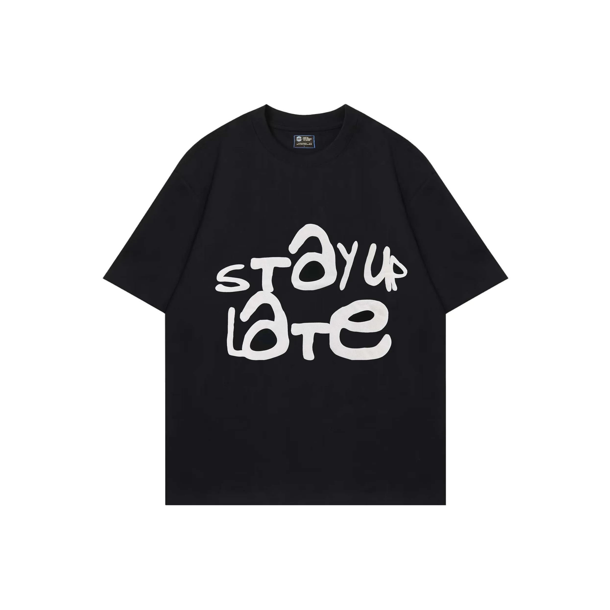 STAY UP LATE T-Shirt Унисекс Черный