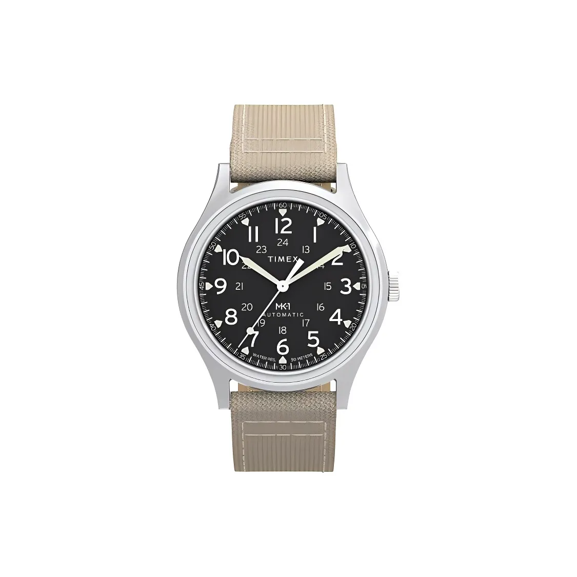 TIMEX Wrist Watch Automatic Mechanical Movement Nylon Strap 40mm Black Dial Men's Watches