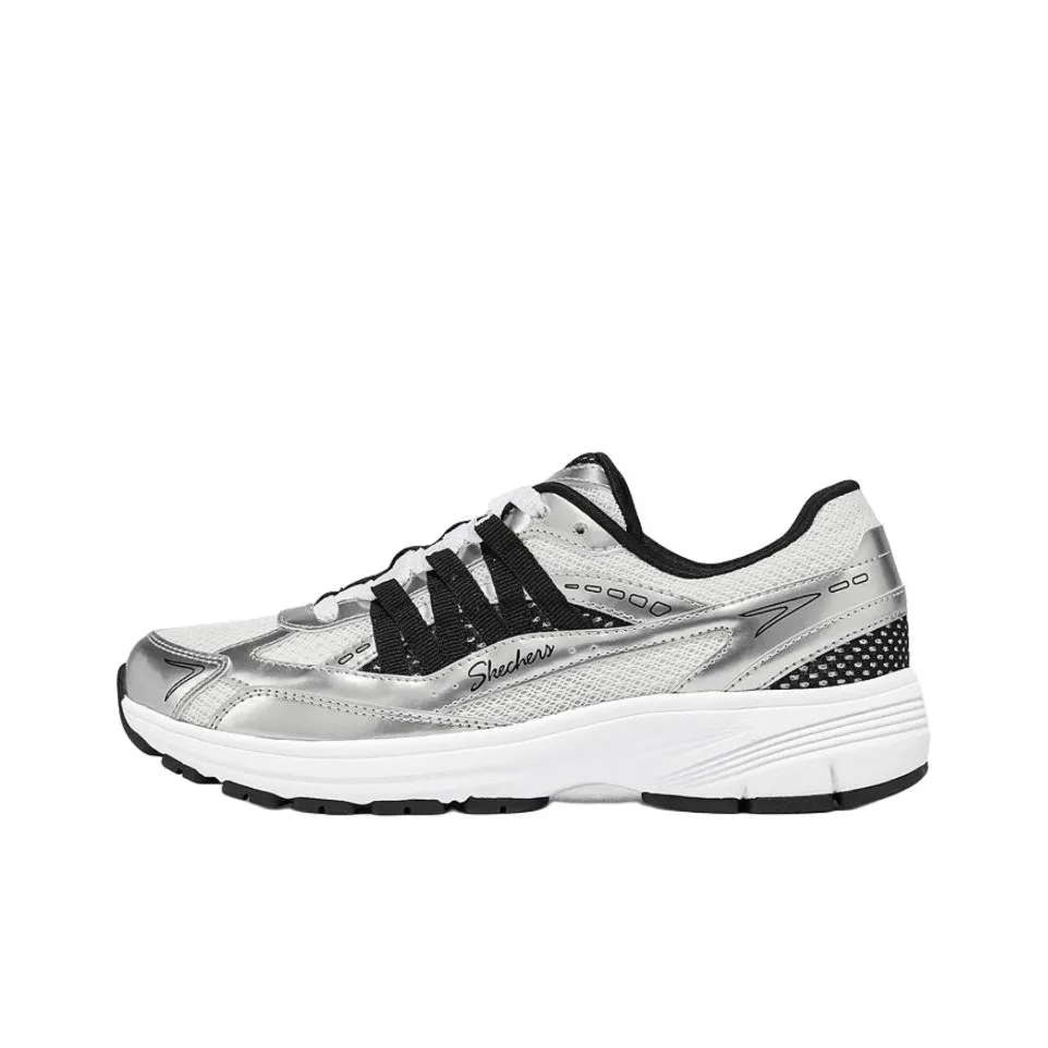 Skechers Modern Comfort Устойчивый к истиранию Дышащий Низкий Топ Повседневная обувь Женская Серебряный