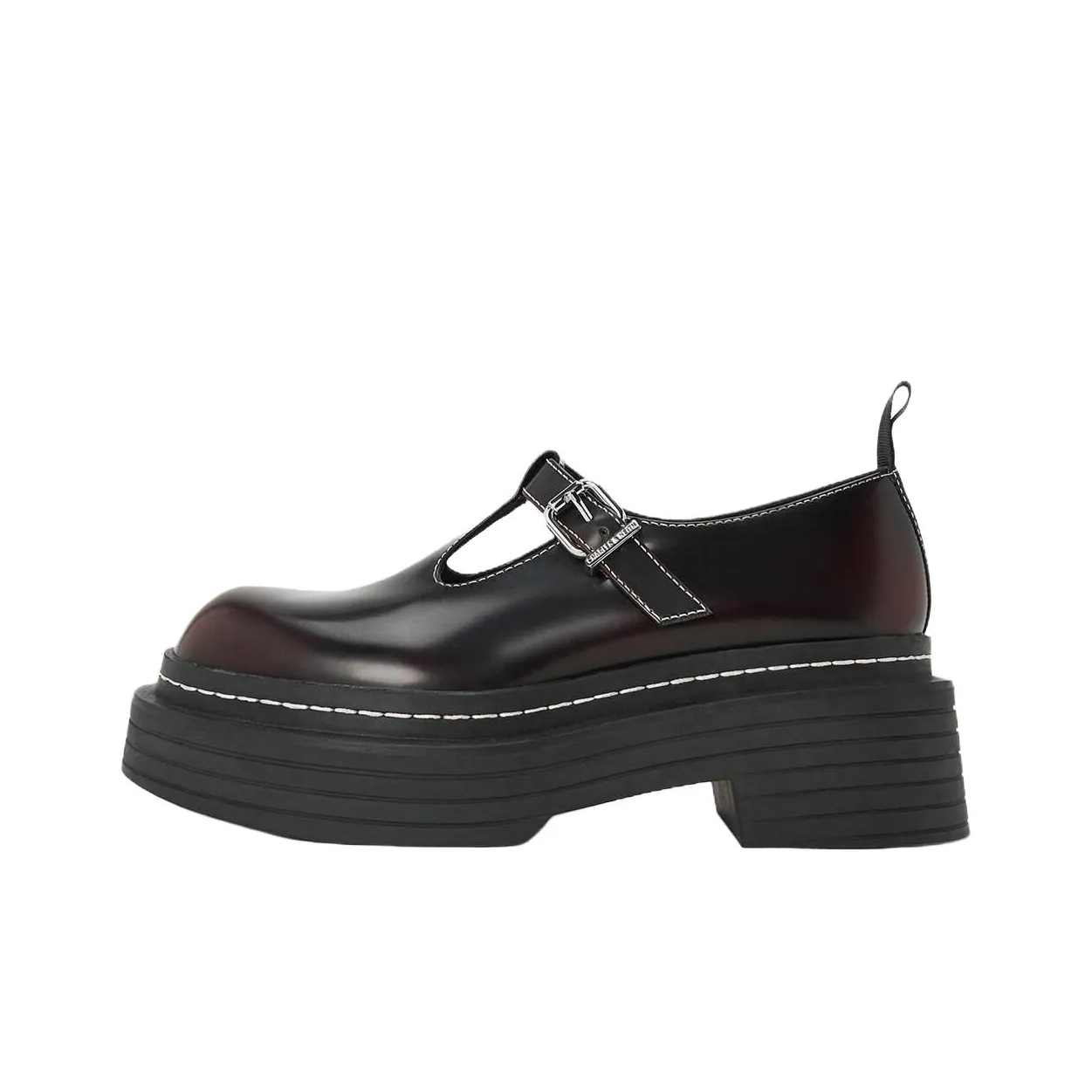 CHARLES KEITH T Bar Грубый каблук Туфли Мэри Джейн Женские