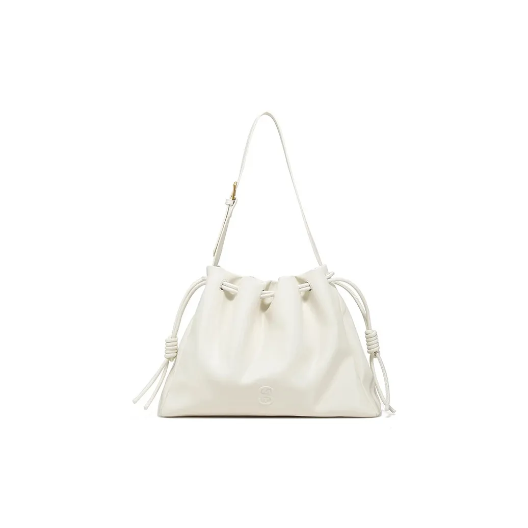 Simedin Сумка через плечо из коровьей кожи женская глубокий черный жемчужный белый