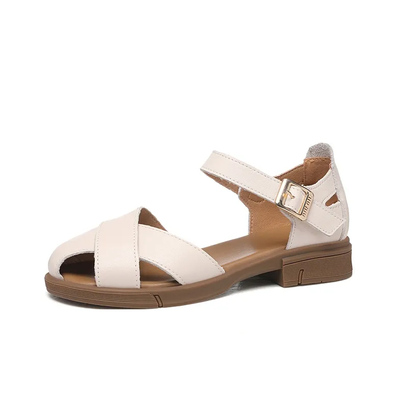 Сандалии Golden Silk Rabbit в римском стиле женские