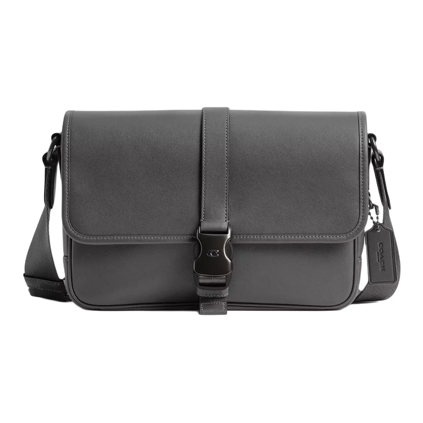 COACH League Гладкая кожа Курьерская сумка Сумки через плечо Сумка через плечо Мужской Уголь