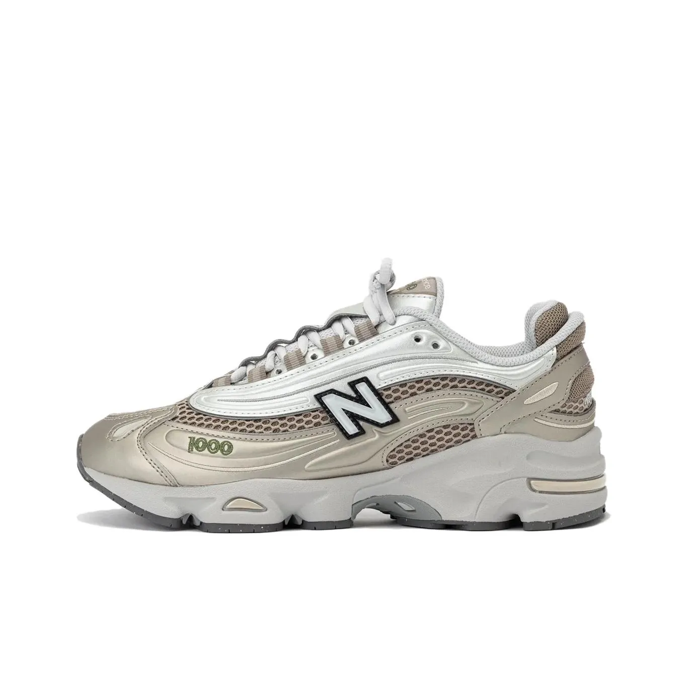 New Balance совместный бренд 1000 Аbrasion Resistant Низкий Топ Беговые кроссовки Мужской Коричневый Серый Серебряный