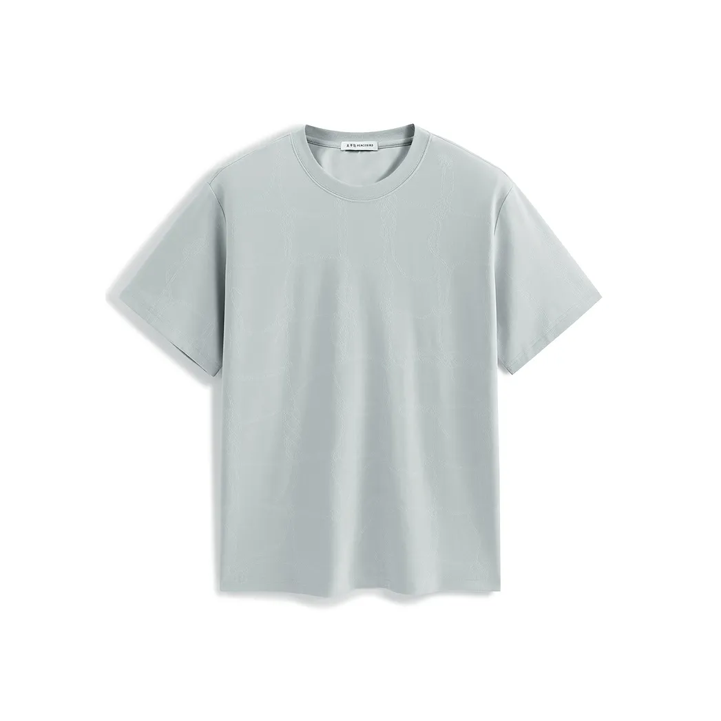 PEACEBIRD MEN Скрытая текстура Жаккард Короткий рукав Т-рубашка Мужская