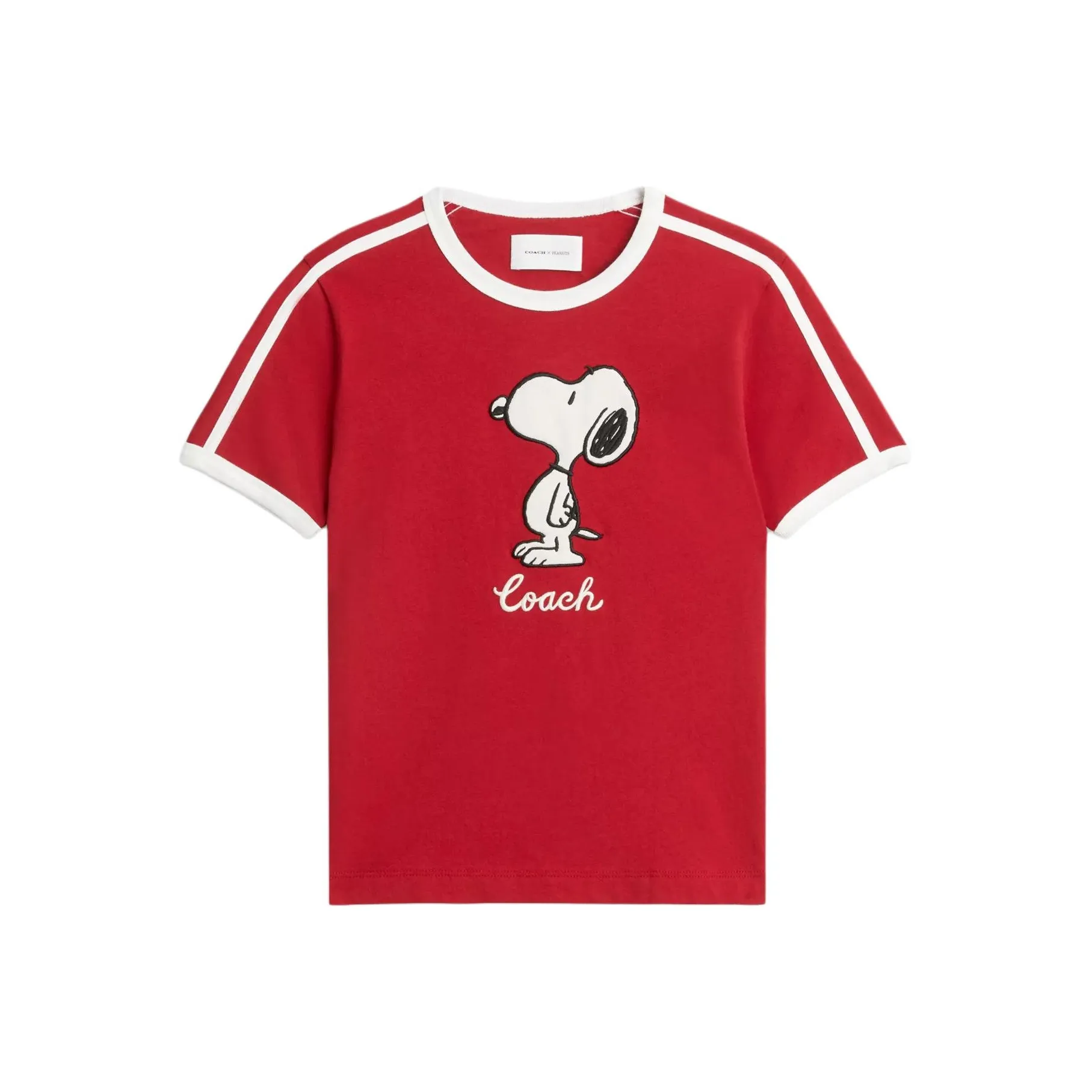 COACH X PEANUTS SS25 Стандартный T-Рубашка Женская Красная