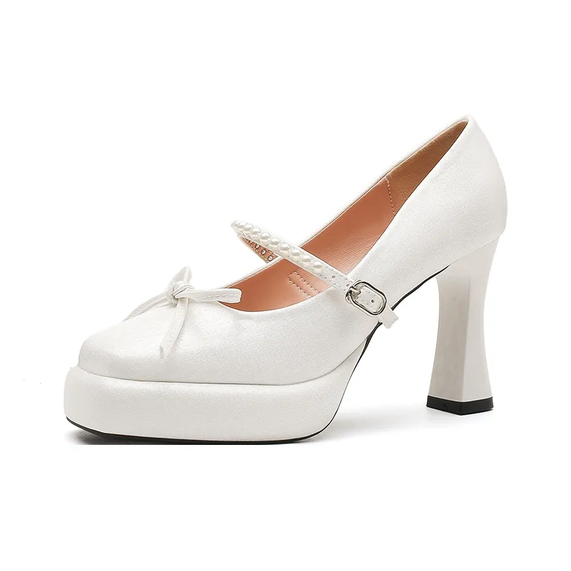 YAFEI XUANYU Грубый каблук Туфли Мэри Джейн Женские