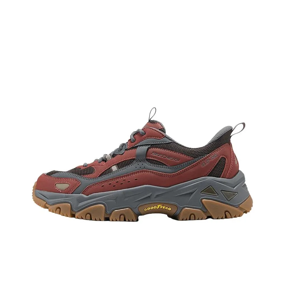 Skechers Устойчивая к истиранию Низкая Повседневная Обувь Мужская Красная