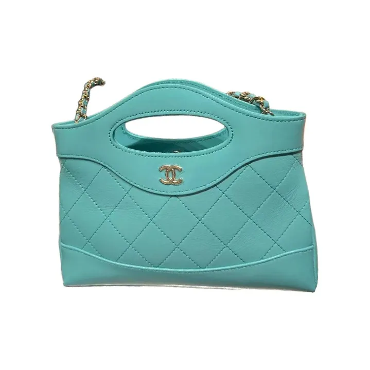 CHANEL Bright Cow Leather Handbag, Shoulder Bag, Crossbody Bag Regular Women's Turkish Blue