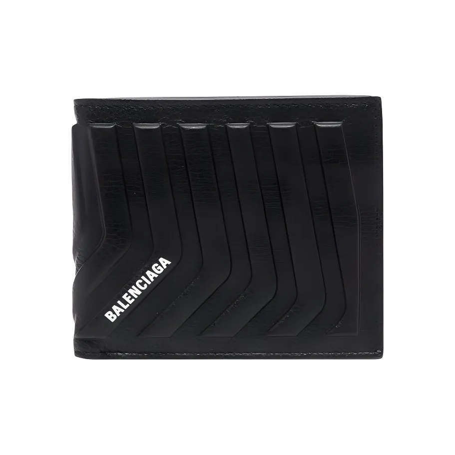 Balenciaga Cash Square Телячья кожа Кошелек Мужской Черный
