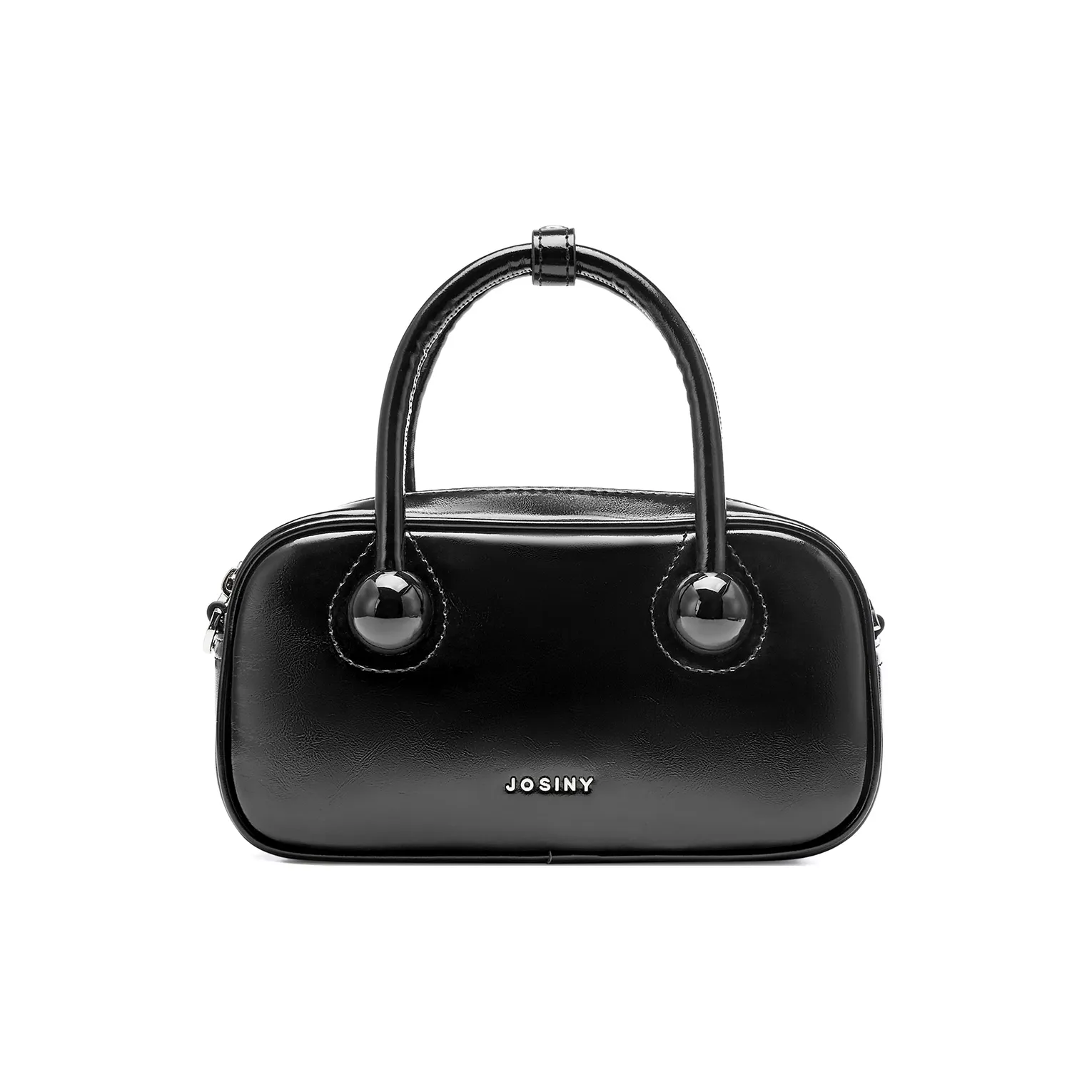 JOSINY Сумка для боулинга из синтетической кожи с коровьей кожей средний размер женская черный серебристый серый светло-синий