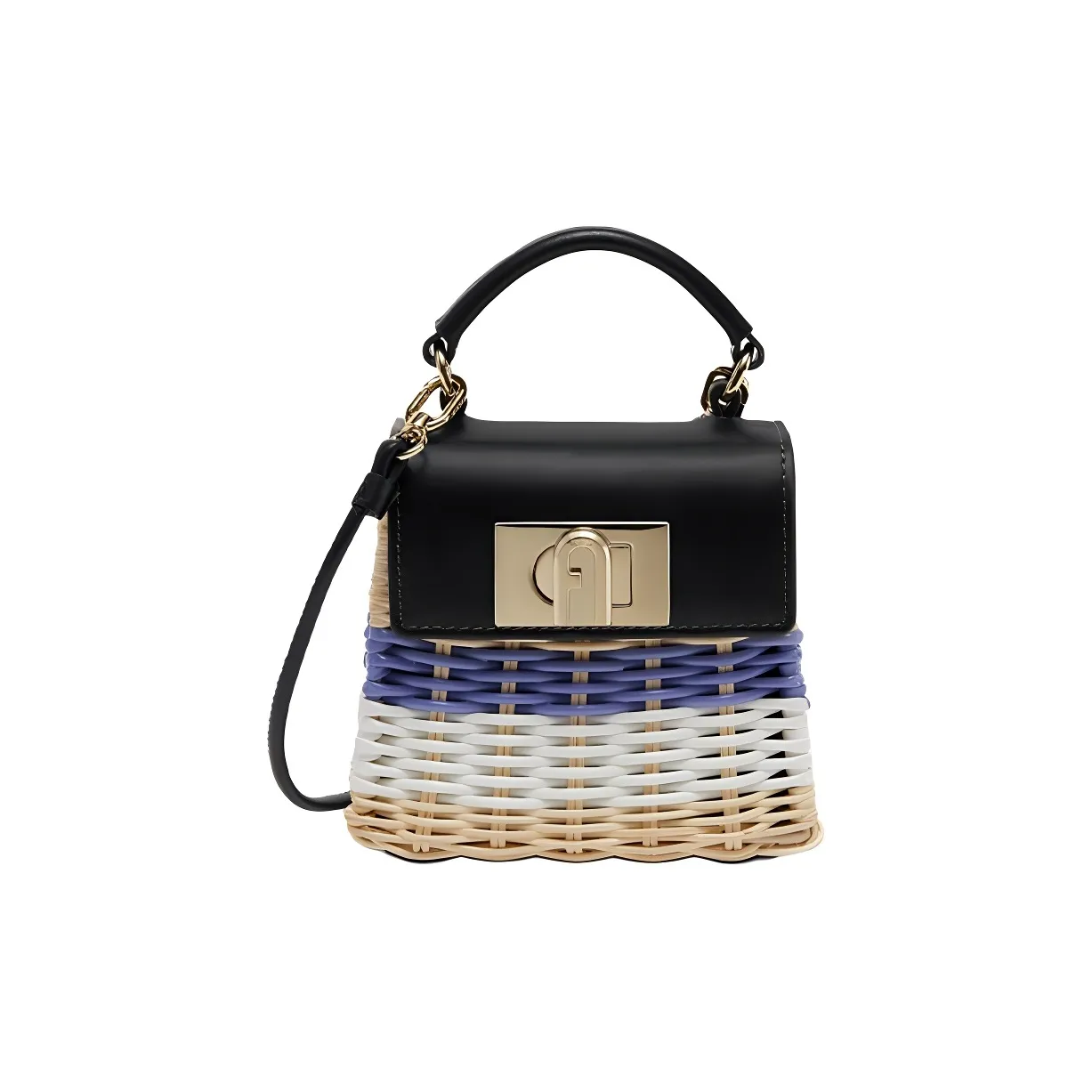 Furla 1927 Collection Кожа Сумка через плечо Сумка Мини Женская Черная