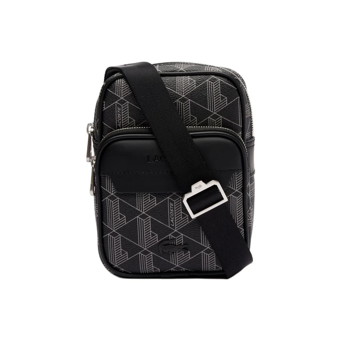 Сумка через плечо и сумка на плечо с покрытием из холста маленькая мужская черная