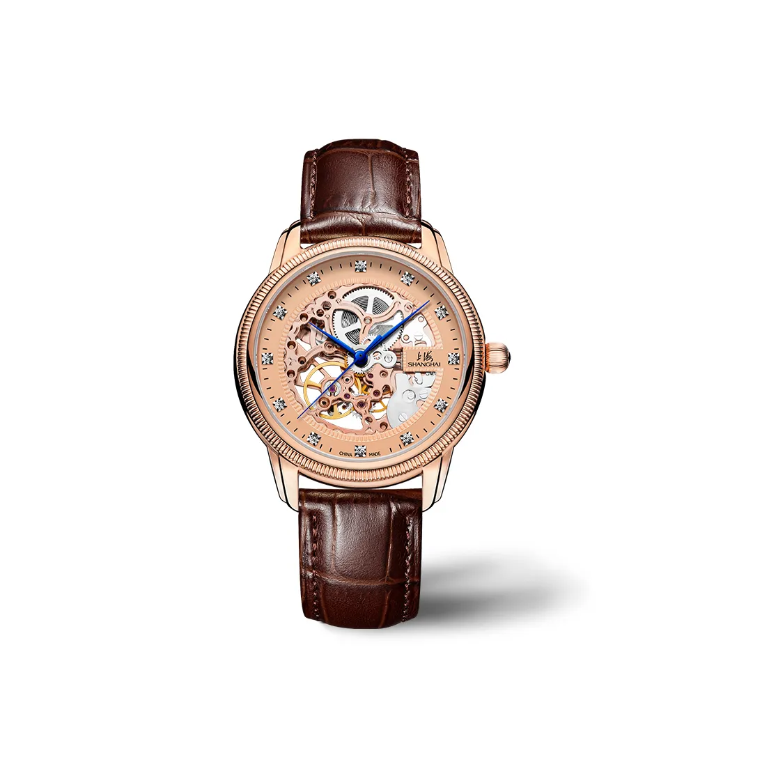 Шанхай Автоматический Механический Movement Унисекс National Watch 40mm*40mm*13mm Золотой