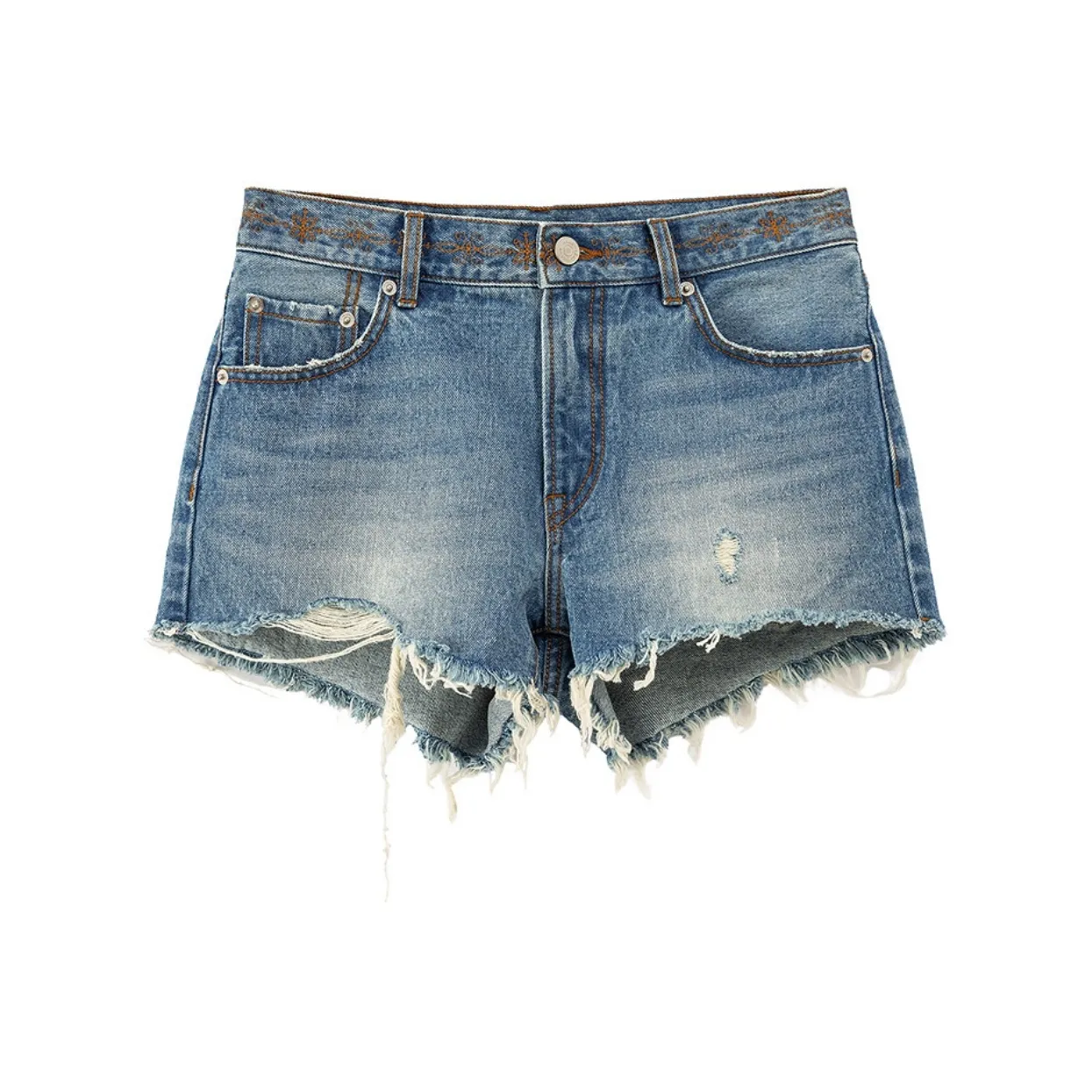 CHUU Светло-синий деним Женские джинсовые шорты