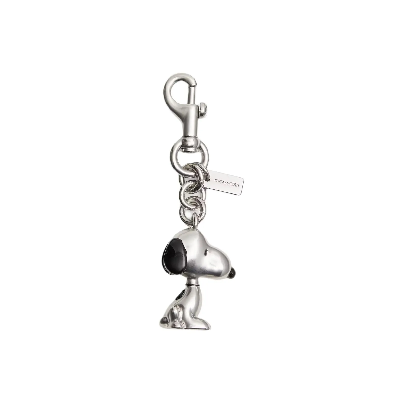 COACH PEANUTS SNOOPY Коллаборация Металлический Ключница Украшение Bag Charm Сумка Мерч Женское Серебро