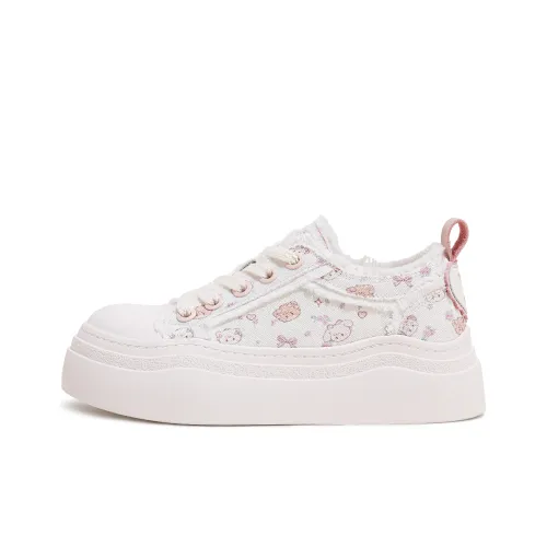 TTKJ Кроссовки для скейтбординга Low Top Кремово-белые Женские
