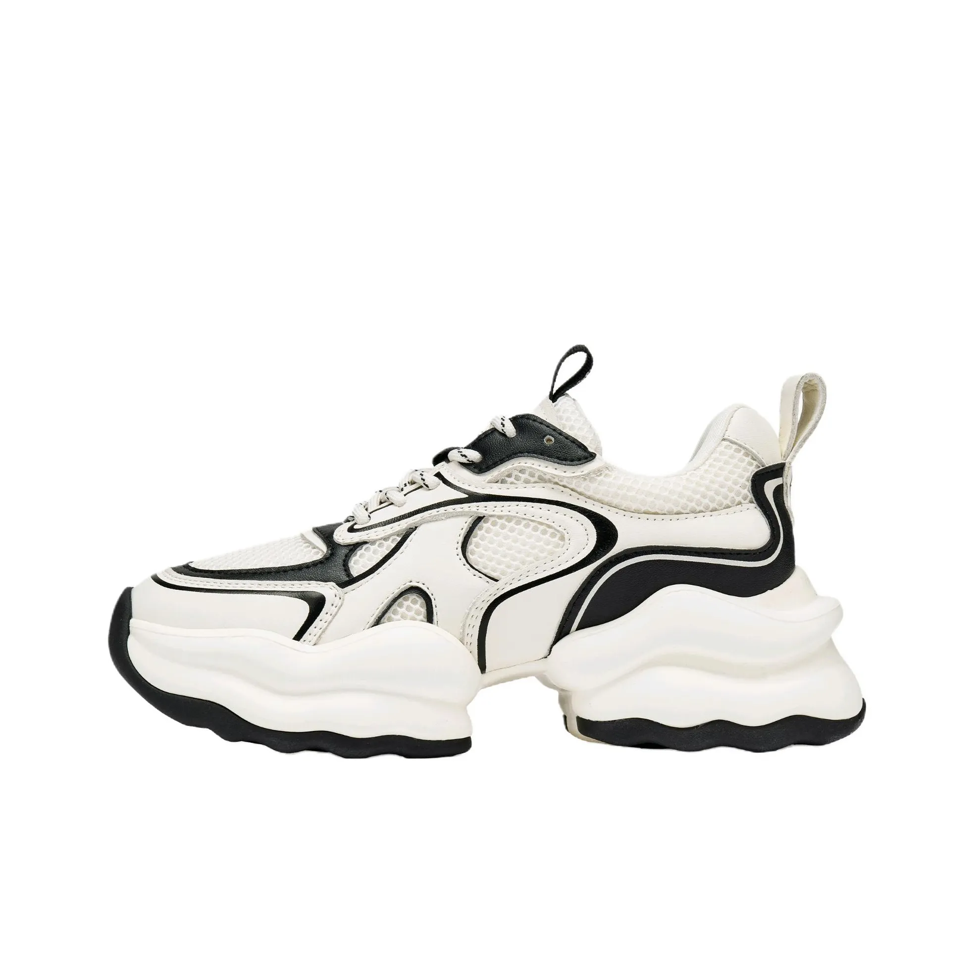 73Hours Кокосовое молоко Желе Низкий топ Кроссовки с толстой подошвой Женские Черный Белый