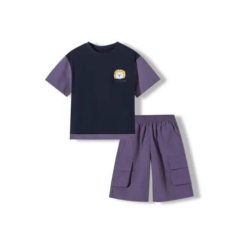 Tonlion.Kids Фиолетовый Детский сад Повседневная спортивная одежда
