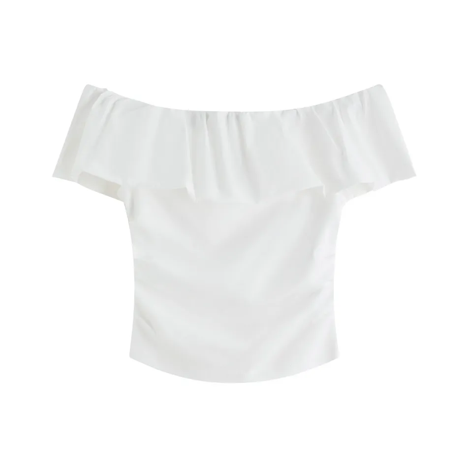 FANSILANEN Т-рубашка с оборочным рукавом женская