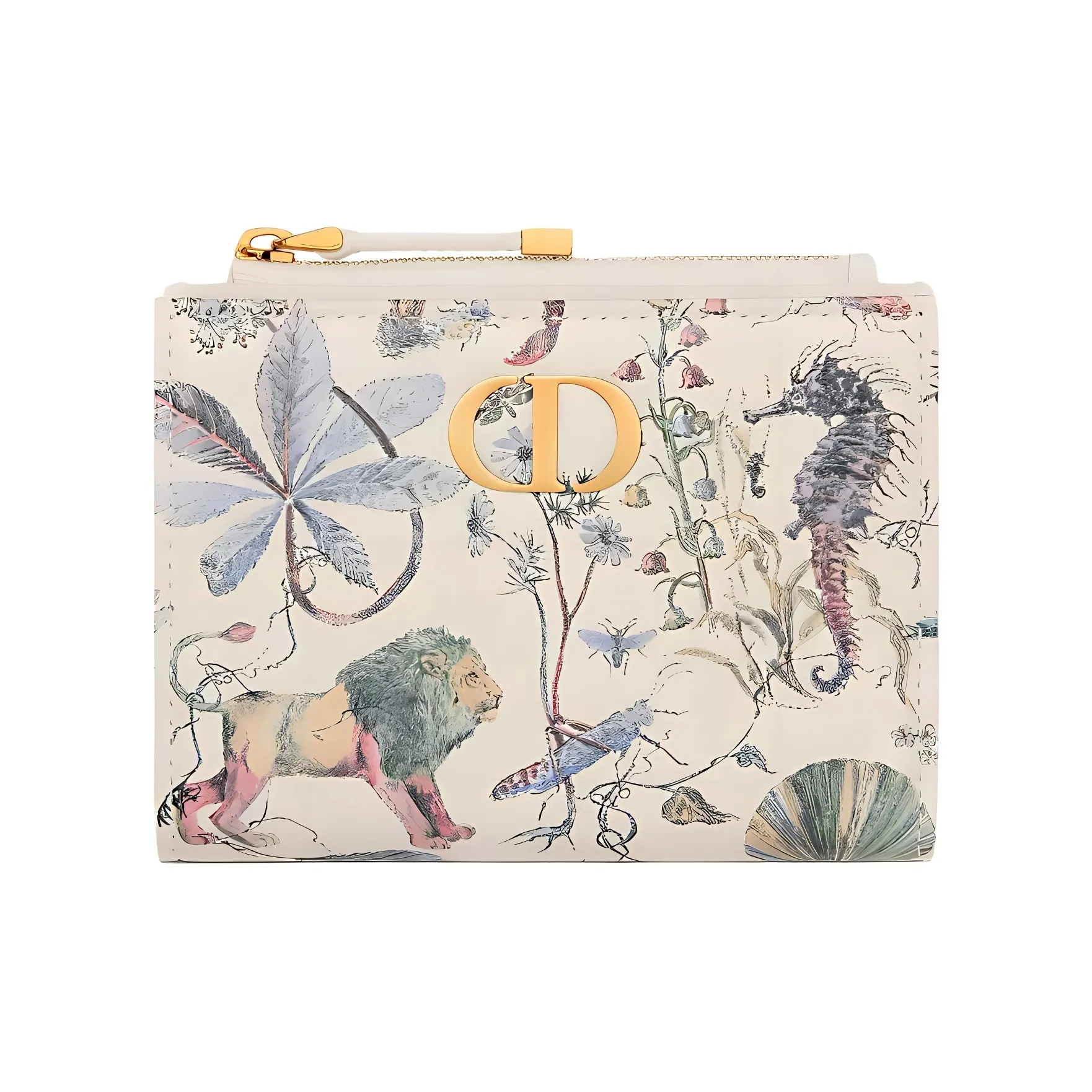 DIOR Caro Calfskin Wallet Women's Latte
