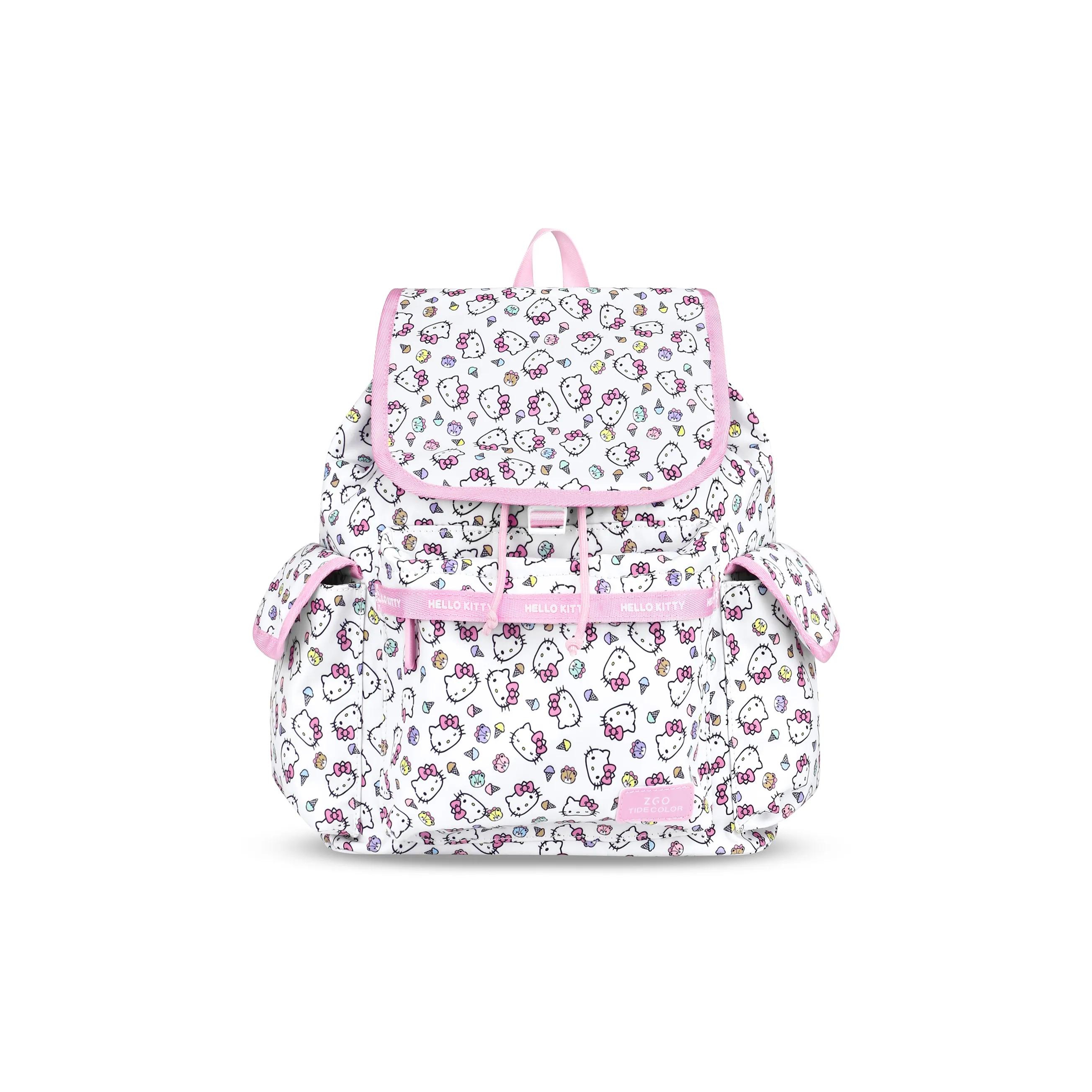 zgo Hello Kitty Polyester Привлекательный Рюкзак Стандартный Женская Белый Розовый