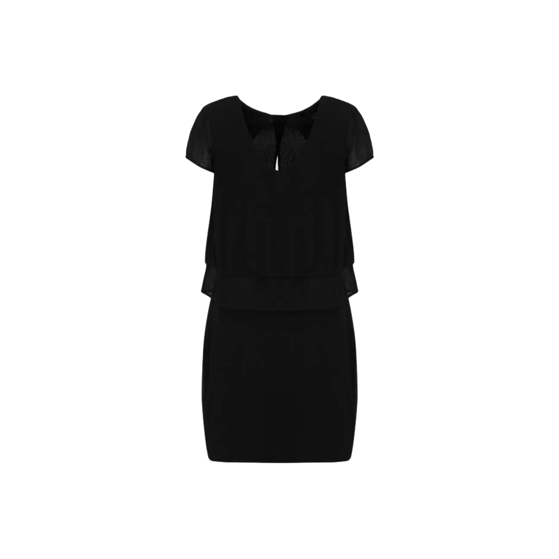 ARMANI EXCHANGE Short Sleeved Dress Women's Black