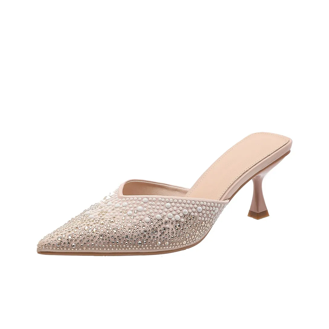 Lanza Шов Стразы Домашние тапочки Женские