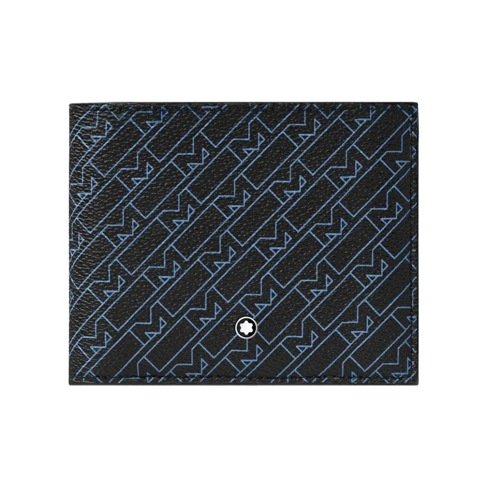 MONTBLANC PVC Поливинилхлорид Кошелек Держатель для карт Кошелек Большой Мужской Черный Синий